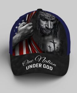 Jesus Cap One Nation Under God Patriotic Cap TRL06BCv5