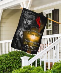 jesus christ way maker miracle worker promise keeper flag 4159