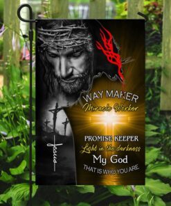 jesus christ way maker miracle worker promise keeper flag 5663