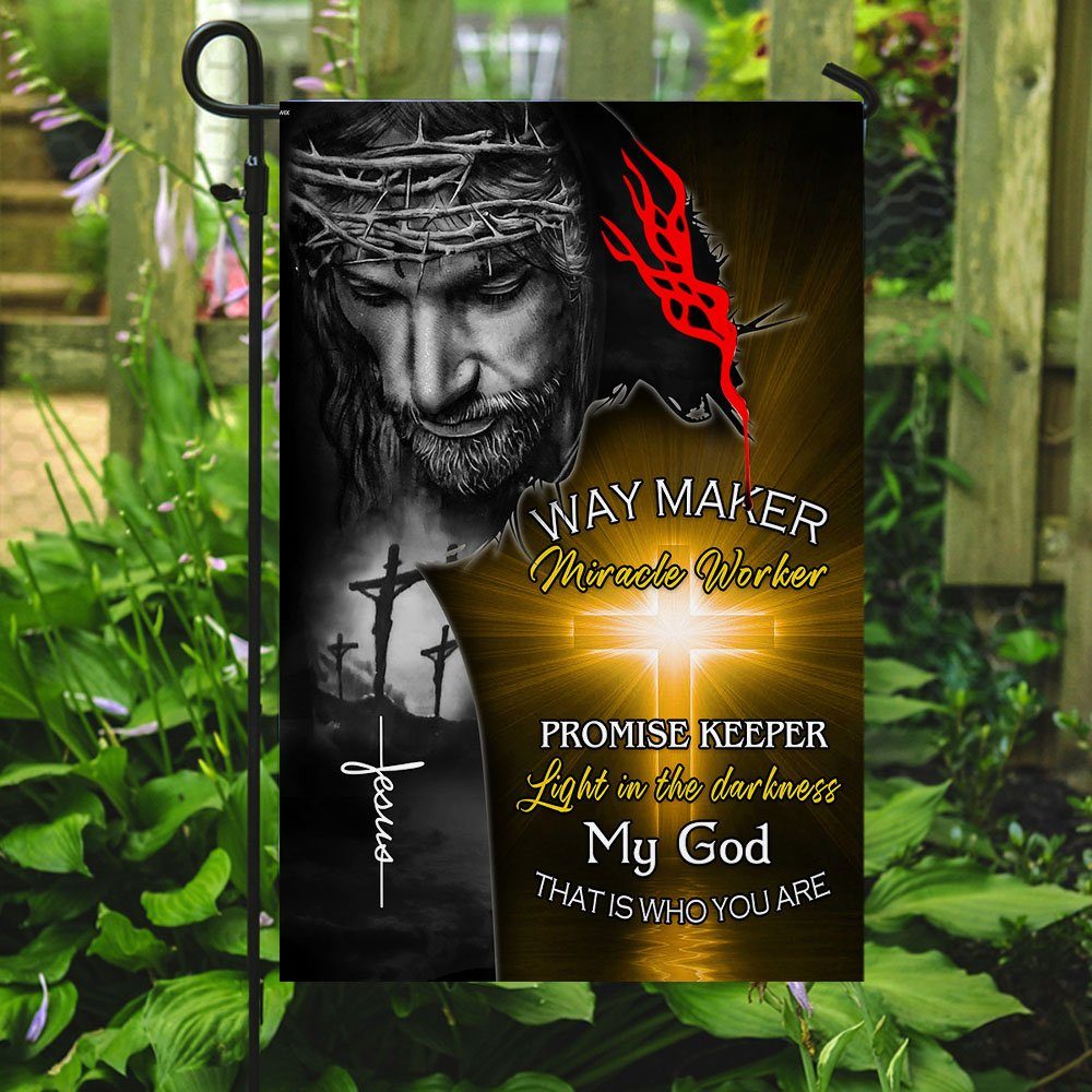 Jesus Christ - Way Maker Miracle Worker Promise Keeper Flag - Image 8