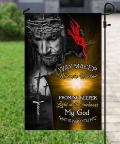 Jesus Christ - Way Maker Miracle Worker Promise Keeper Flag