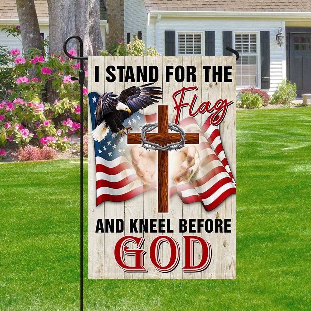 Jesus Christ American Flag I Stand For The Flag and Kneel Before God Flag MLN1231F - Image 3