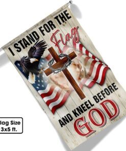 jesus christ american flag i stand for the flag and kneel before god flag mln1231f 2677