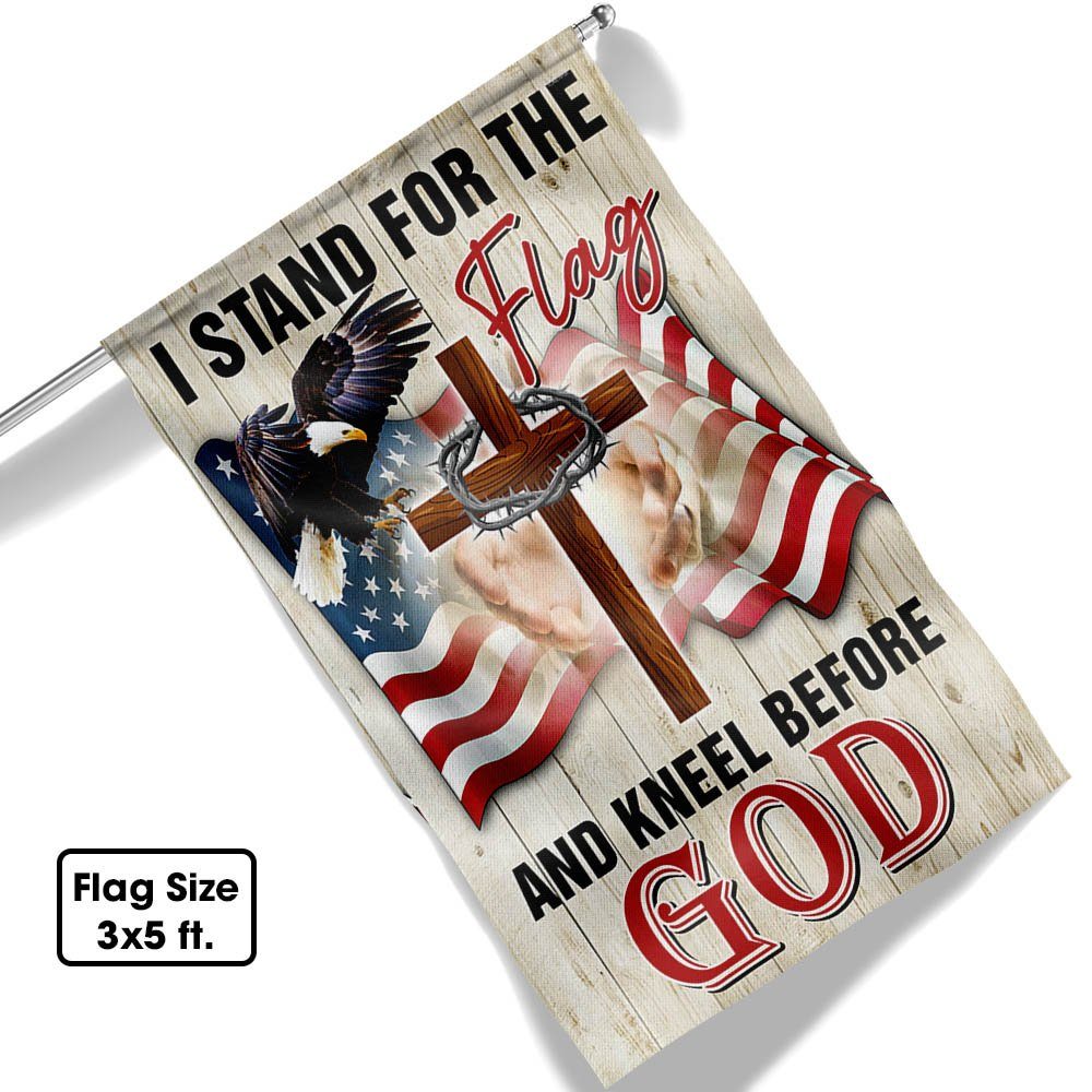 Jesus Christ American Flag I Stand For The Flag and Kneel Before God Flag MLN1231F - Image 6