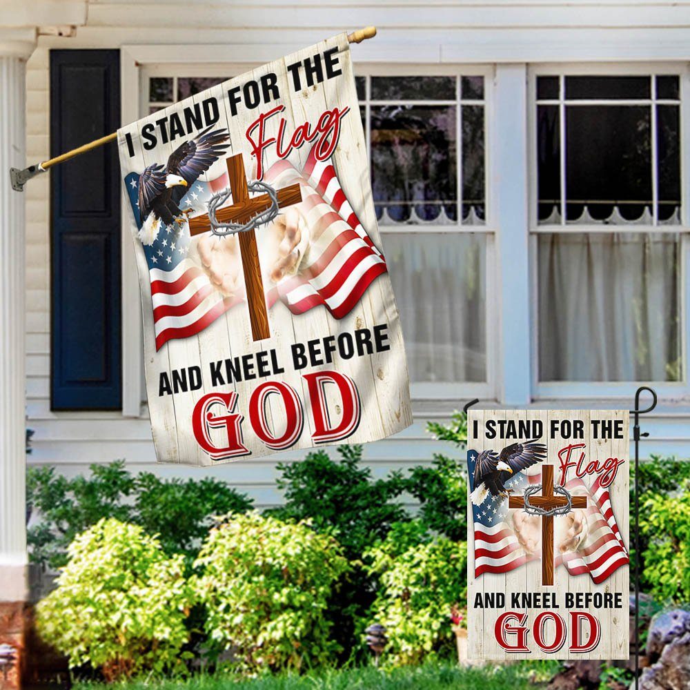Jesus Christ American Flag I Stand For The Flag and Kneel Before God Flag MLN1231F - Image 5
