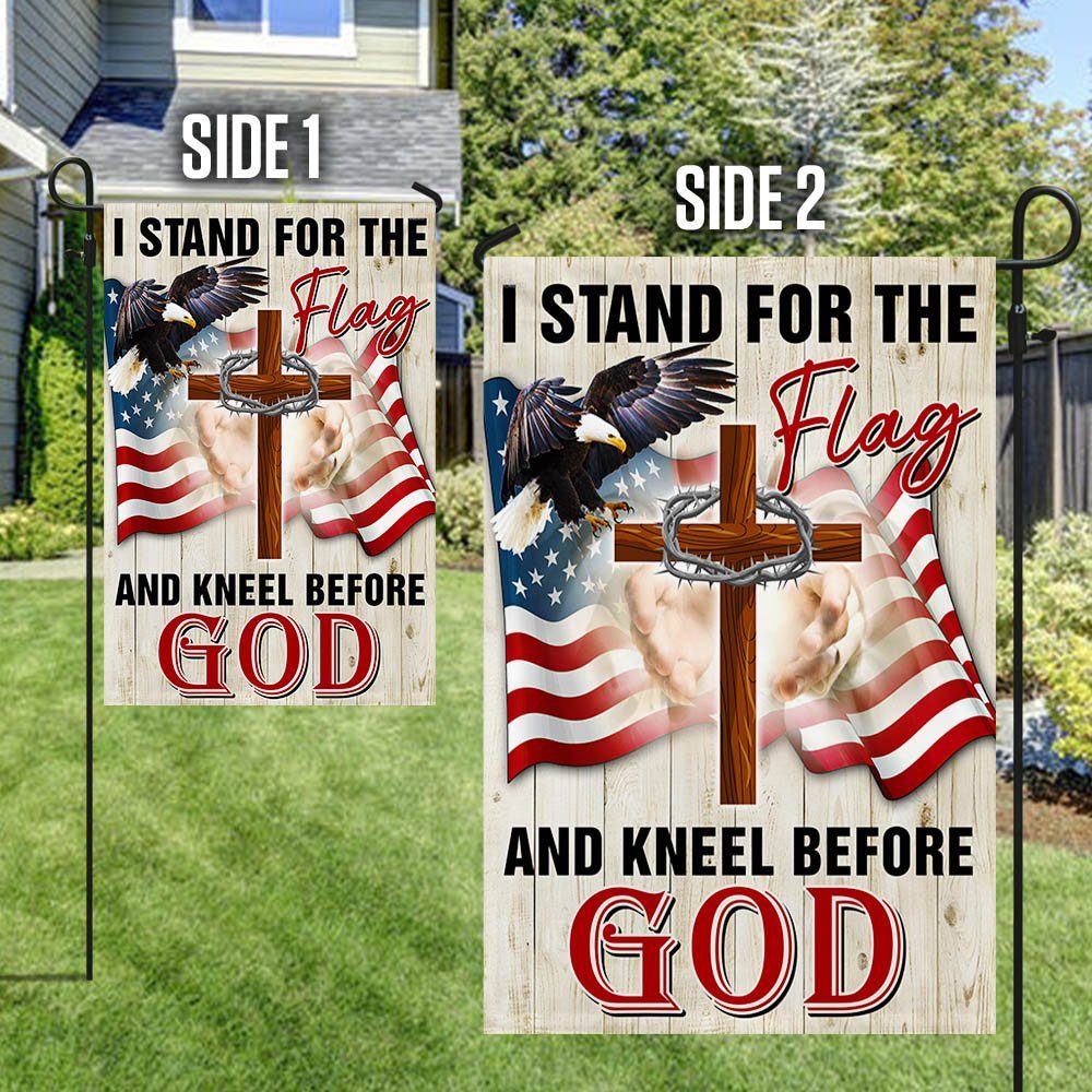 Jesus Christ American Flag I Stand For The Flag and Kneel Before God Flag MLN1231F - Image 4