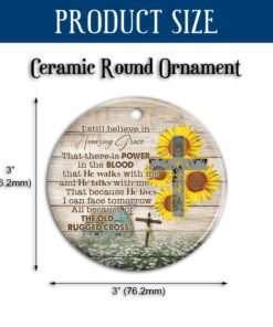 jesus christ ceramic ornament i still believe in amazing grace lnh005o 3292