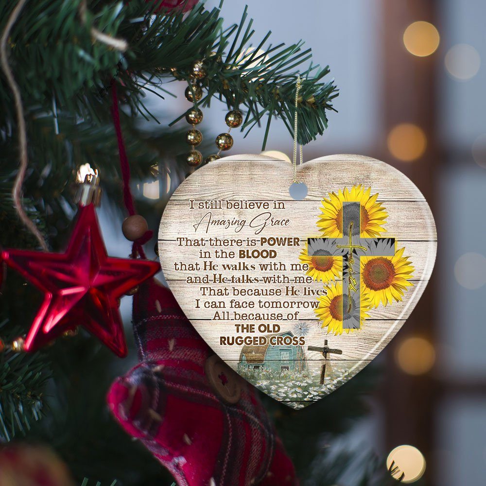 Jesus Christ Ceramic Ornament I Still Believe In Amazing Grace LNH005O - Image 2