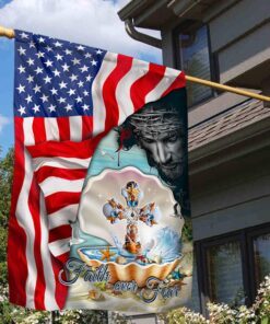 jesus christ cross in pearl flag faith over fear mlh2118f 5330