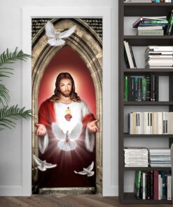 jesus christ dove holy spirit door cover 3191