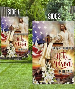 jesus christ easter day flag he is not here for he is risen lha2010f 2662