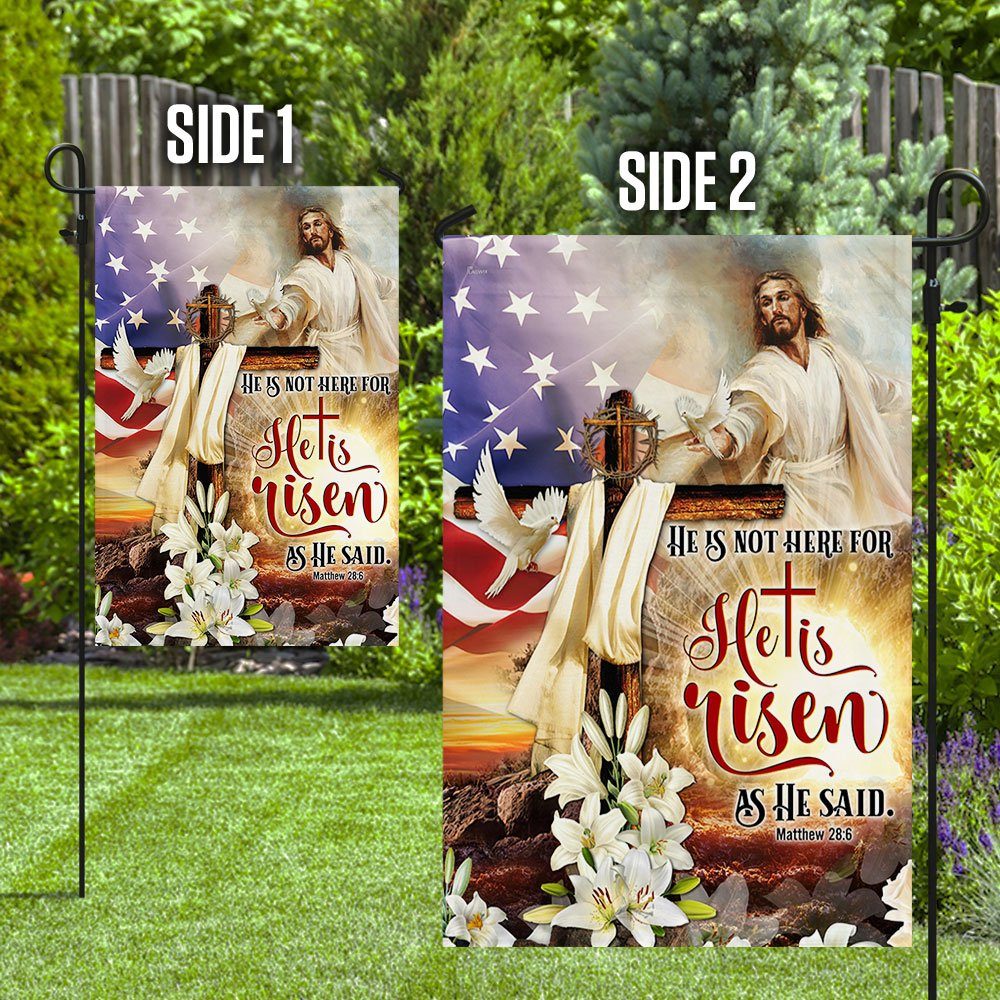 Jesus Christ Easter Day Flag He Is Not Here For He Is Risen LHA2010F - Image 6