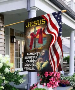 Jesus Christ Flag Jesus Almighty Beautiful Caring Devoted Ethical LHA1945F