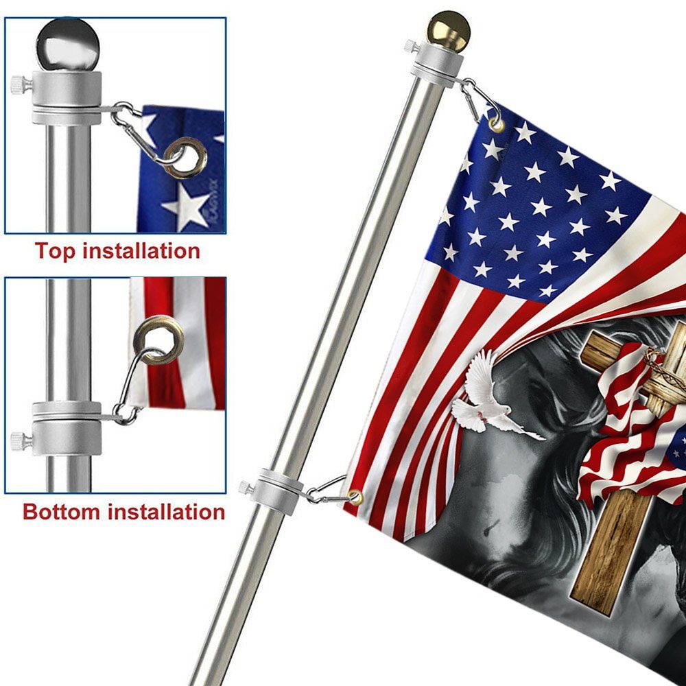 Jesus Christ Grommet Flag I Would Rather Stand With God MLH1887GF - Image 5