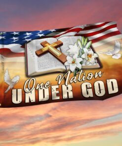 Jesus Christ One Nation Under God Grommet Flag MLH1233GF