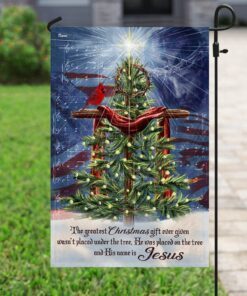jesus christ the greatest gift christmas flag 3984