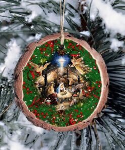 Jesus Christ When He Born. To Jesus Lover Wood Slice Ornament THH3452O