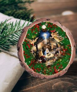 jesus christ when he born. to jesus lover wood slice ornament thh3452o 5806