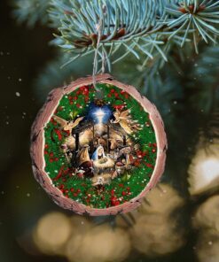 jesus christ when he born. to jesus lover wood slice ornament thh3452o 6862