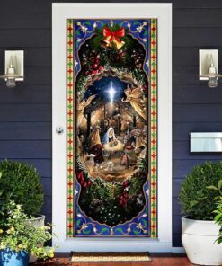 jesus christ when he born flagwix™ to jesus lover door cover 1287