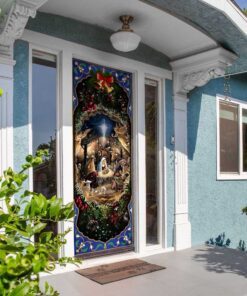 jesus christ when he born flagwix™ to jesus lover door cover 8433