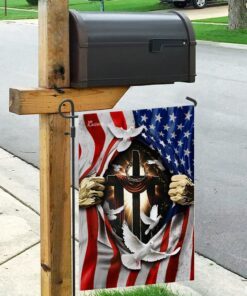 jesus christ with cross flagwix™ american flag with dove flag 1847