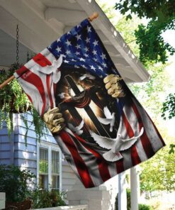 jesus christ with cross flagwix™ american flag with dove flag 6318