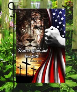 jesus christian. just have faith flag 8245