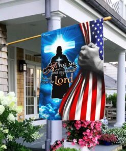 Jesus Christian. We Will Serve The Lord Flag