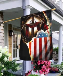jesus christian american flag 5089