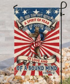jesus christian for god has not given us flag 3323