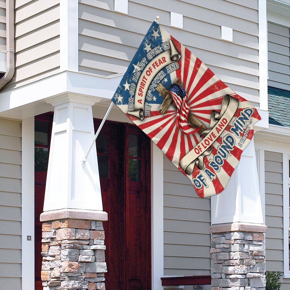 Jesus Christian For God Has Not Given Us Flag - Image 4