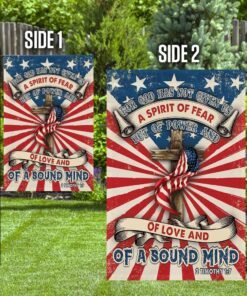 jesus christian for god has not given us flag 5175