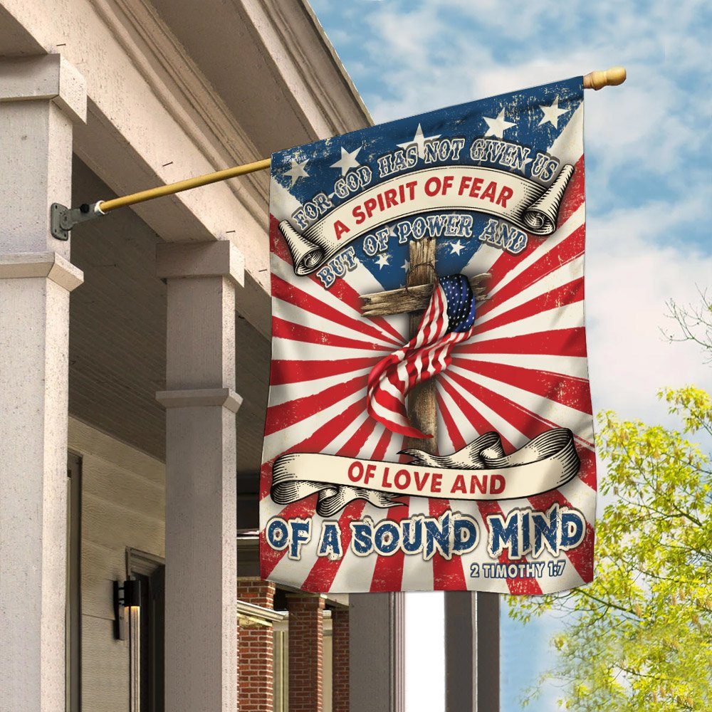 Jesus Christian For God Has Not Given Us Flag