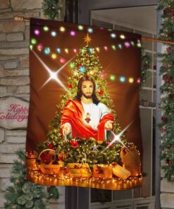 Jesus Christmas Flag, The Sacred Heart of Jesus QNK1015F