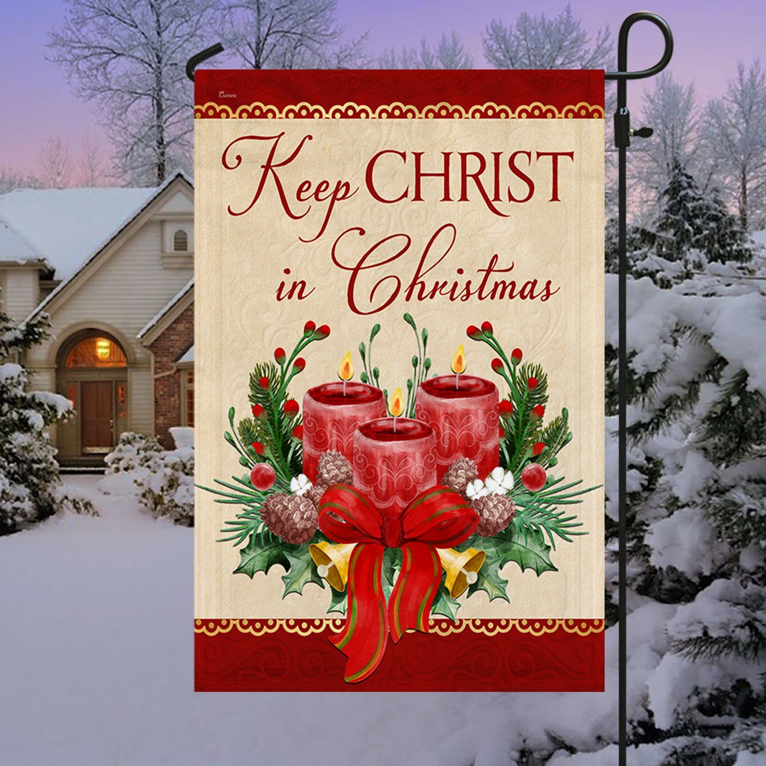 Jesus Christmas Keep Christ in Christmas Garden Flag & Mailbox Cover MLN645MF - Image 4