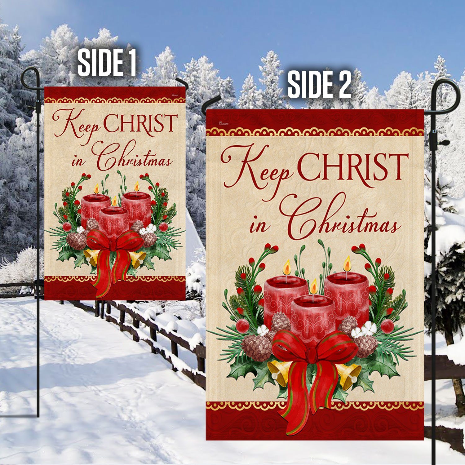 Jesus Christmas Keep Christ in Christmas Garden Flag & Mailbox Cover MLN645MF - Image 5