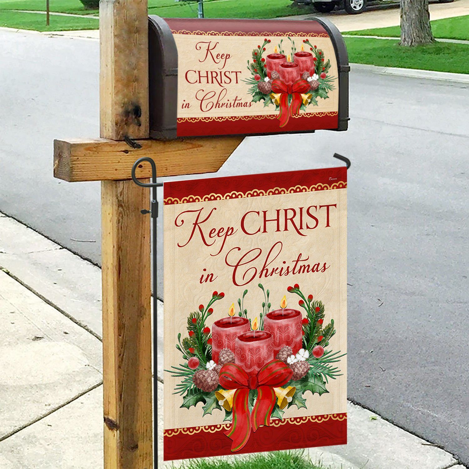 Jesus Christmas Keep Christ in Christmas Garden Flag & Mailbox Cover MLN645MF - Image 7