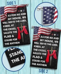 jesus cross american flag as for me and my house we will serve the lord flag mln820f 8756
