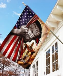 jesus cross christian. faith over fear flag 1566