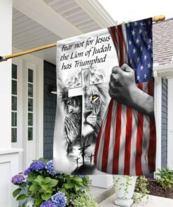 Jesus Cross Lion Of Judah Has Triumphed Flag MBH161Fv1