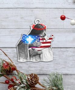 jesus custom shaped ornament hug usa ntb280o 3745