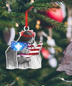 jesus custom shaped ornament hug usa ntb280o 5616