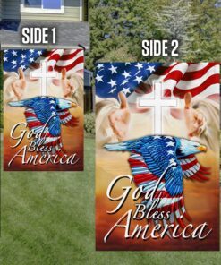 jesus eagle flag god bless america bnn121f 6516