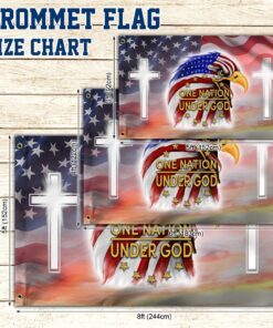 jesus eagle grommet flag one nation under god bnn153gf 1612