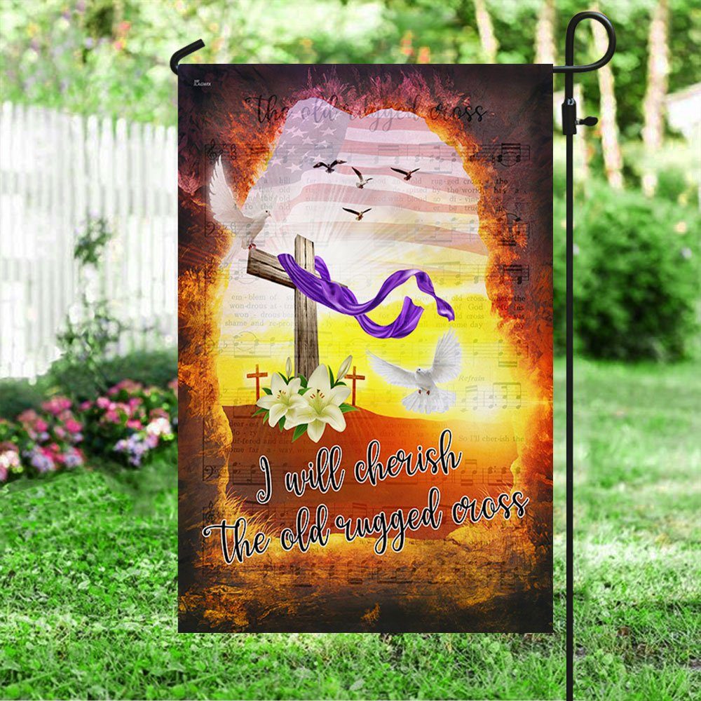 Jesus Easter Flag I Will Cherish The Old Rugged Cross LNH057F - Image 4