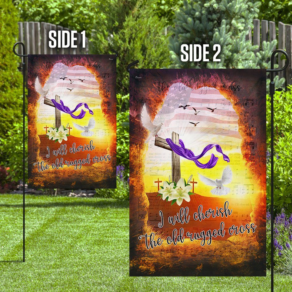Jesus Easter Flag I Will Cherish The Old Rugged Cross LNH057F - Image 6
