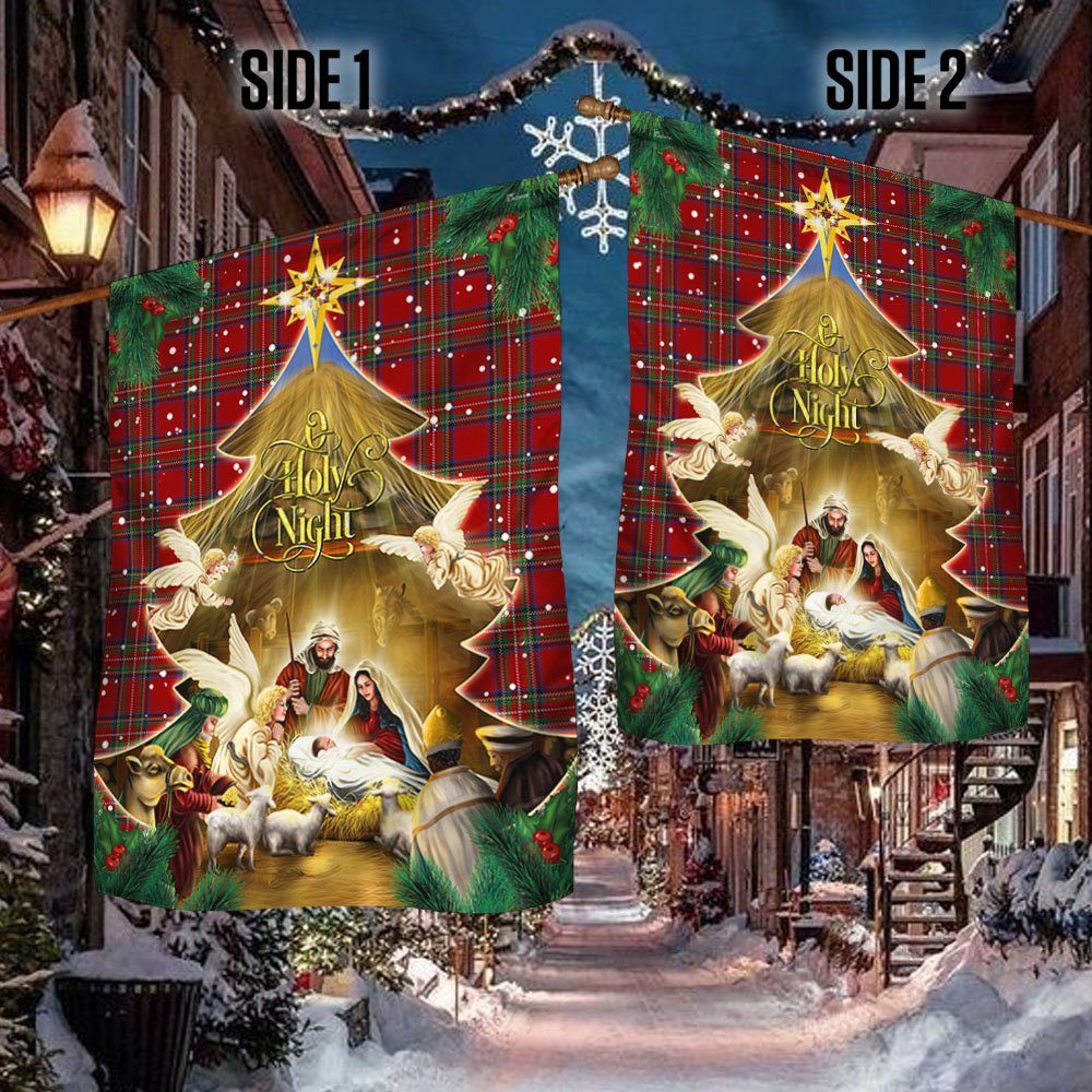 Jesus Family, O holy night Jesus Christmas Flag TPT427F - Image 2