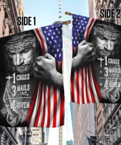 jesus flag 1 cross 3 nails anl260f 1958