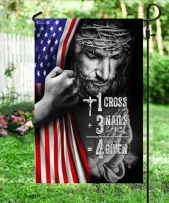 jesus flag 1 cross 3 nails anl260f 7141